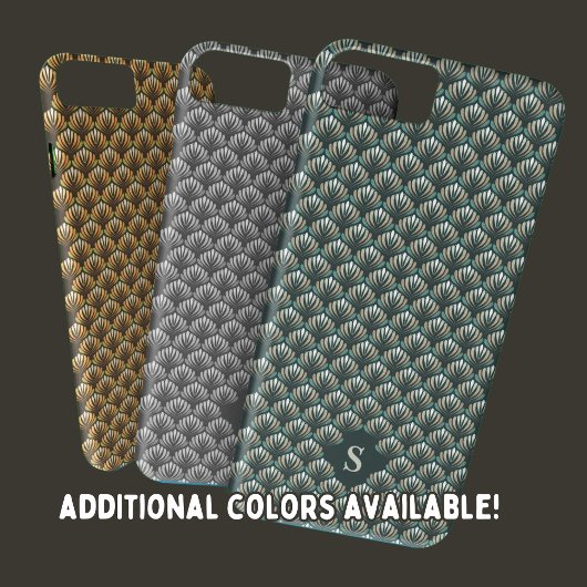 Elegantes rosafarbenes Retro-Muster Monogramm Case-Mate iPhone Hülle