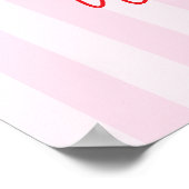 Elegantes rosafarbenes rosa rotes Modern 16. Gebur Poster (Ecke)