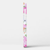 Elegantes rosafarbenes Rosenmuster | Case-Mate iPhone Hülle (Rückseite / Links)