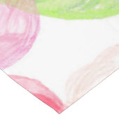 Elegantes rosafarbenes Rosenmuster | Tischdecke (Schrägansicht)