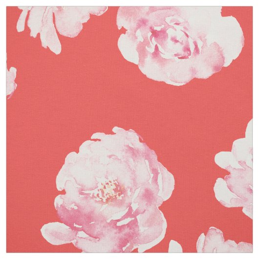 Elegantes rosafarbenes und rotes Blumenmuster Stoff (Muster)