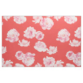 Elegantes rosafarbenes und rotes Blumenmuster Stoff (Fat Quarter (45,7 x 55,9 cm))