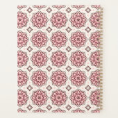 Elegantes rosafarbenes und schwarzes Blumenmuster Planer (Rückseite)