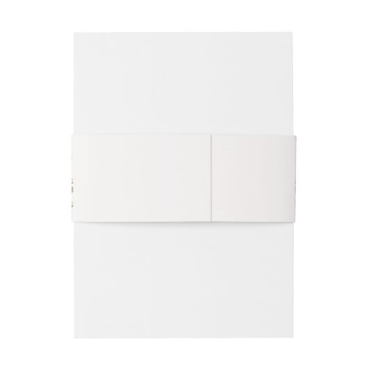 Elegantes rosafarbenes weißes Blütenband Einladungsbanderole (Rückseitenbeispiel)