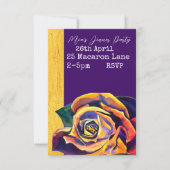 Elegantes Rose Aquarell Dinner Party Einladung (Vorderseite)