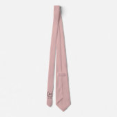 Elegantes Rosé-Blush-Monogramm für den Ehrenmann z Krawatte (Rückseite)