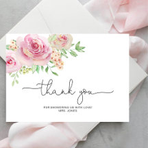 Elegantes Rose Brautparty vielen Dank