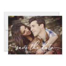 Elegantes Rose Foto Save the Date