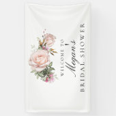 Elegantes Rose Garden Brautparty Banner (Vertikal)