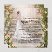 Elegantes Rose Garden Bride Brautparty Einladung (Vorne/Hinten)