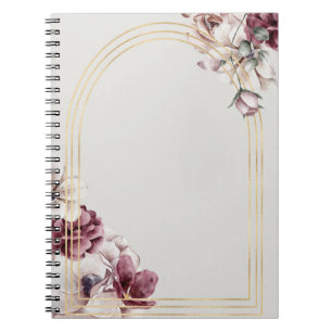 Elegantes Rose Gold Arch Notebook Stilvoll Notizblock