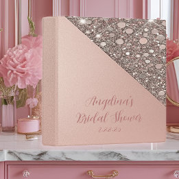 Elegantes Rose Gold Brautparty 2,5 Cm Ordner
