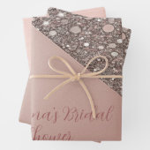 Elegantes Rose Gold Brautparty Geschenkpapier Set (Beispiel)