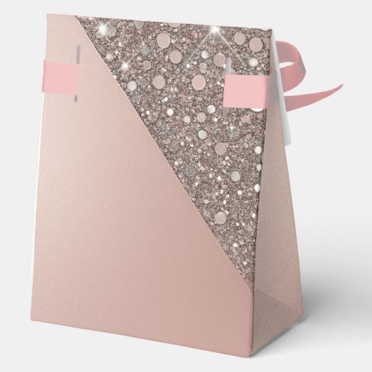 Elegantes Rose Gold Brautparty Geschenkschachtel (Rückseite)