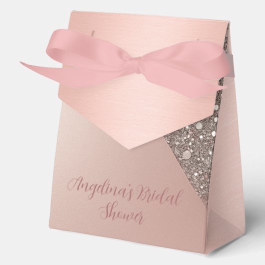 Elegantes Rose Gold Brautparty Geschenkschachtel (Vorderseite)