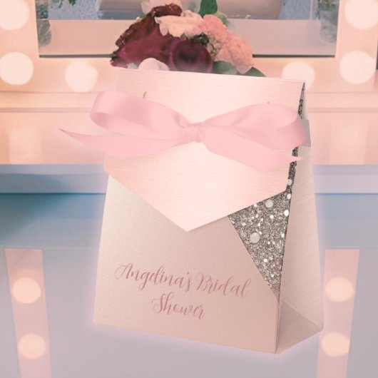 Elegantes Rose Gold Brautparty Geschenkschachtel