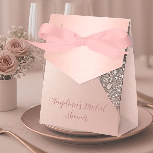 Elegantes Rose Gold Brautparty Geschenkschachtel