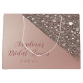 Elegantes Rose Gold Brautparty Große Geschenktüte (Vorderseite)