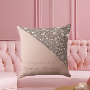 Elegantes Rose Gold Brautparty Kissen