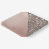 Elegantes Rose Gold Brautparty Pappteller (Gewinkelt)