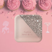 Elegantes Rose Gold Brautparty Pappteller