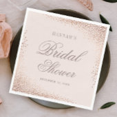 Elegantes Rose Gold Brautparty Serviette