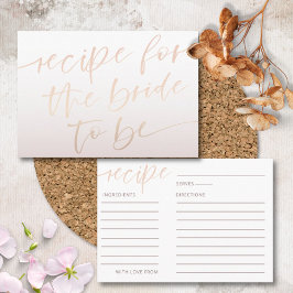 Elegantes Rose Gold Calligraphy Brautparty Begleitkarte