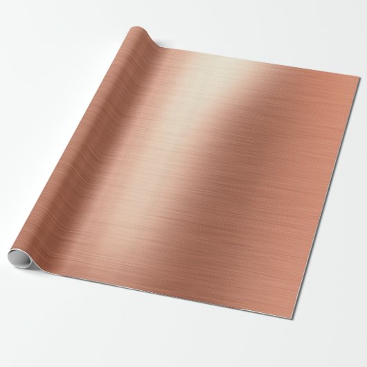 Elegantes Rose Gold Foil Wrapping Papier Geschenkpapier (Ungerollt)