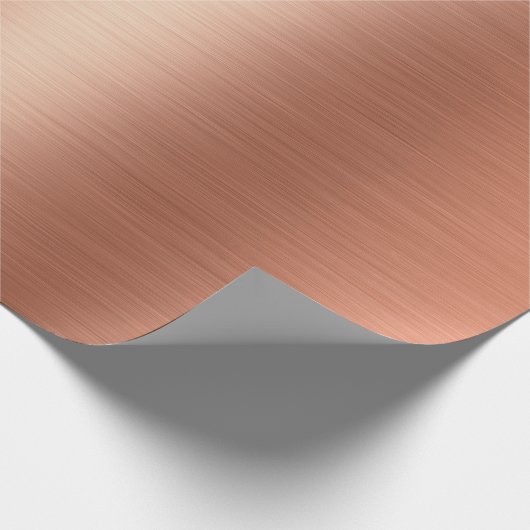 Elegantes Rose Gold Foil Wrapping Papier Geschenkpapier (Ecke)