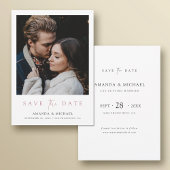 Elegantes Rose Gold Foto Save The Date