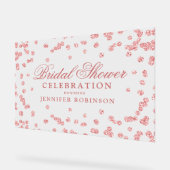 Elegantes Rose Gold Glitzer Brautparty Willkommen Acrylschild (Winkel)