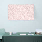 Elegantes Rose Gold Glitzer Leopard Muster Banner (Messeveranstaltung)