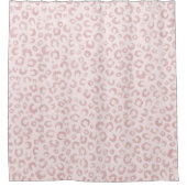 Elegantes Rose Gold Glitzer Leopard Muster Duschvorhang (Vorderseite)