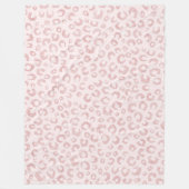 Elegantes Rose Gold Glitzer Leopard Muster Fleecedecke (Vorderseite)