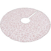 Elegantes Rose Gold Glitzer Leopard Muster Polyester Weihnachtsbaumdecke (Schrägansicht)