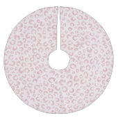 Elegantes Rose Gold Glitzer Leopard Muster Polyester Weihnachtsbaumdecke (Vorderseite)