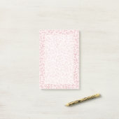 Elegantes Rose Gold Glitzer Leopard Muster Post-it Klebezettel (Auf Schreibtisch)