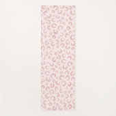 Elegantes Rose Gold Glitzer Leopard Muster Yogamatte (Vorderseite)