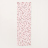 Elegantes Rose Gold Glitzer Leopard Muster Yogamatte (Rückseite)