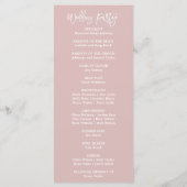 Elegantes Rose Gold & Gray Wedding Programm (Rückseite)