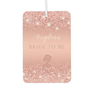 Elegantes Rose Gold Luxe Shimmer Brautparty Autolufterfrischer