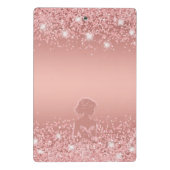 Elegantes Rose Gold Luxe Shimmer Brautparty Mini Klemmbrett (Rückseite)