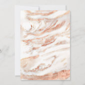 Elegantes Rose Gold Marble Script Abschluss Foto Ankündigung (Rückseite)