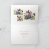 Elegantes Rose Gold Script Foto Muttertag Karte (Innenseite)