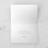 Elegantes Rose Gold Script Foto Muttertag Karte (Innenseite)