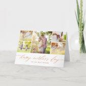 Elegantes Rose Gold Script Foto Muttertag Karte (Vorderseite)