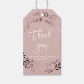 Elegantes Rose Gold und Rosa Brautparty Vielen Dan Geschenkanhänger (Vorderseite)