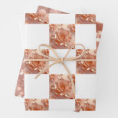 Elegantes Rose Gold Wrap Papier Flachblatt Set von (Beispiel)