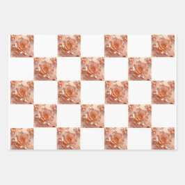 Elegantes Rose Gold Wrap Papier Flachblatt Set von
