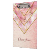 Elegantes Rose-Goldgürtel Klemmbrett (Links)